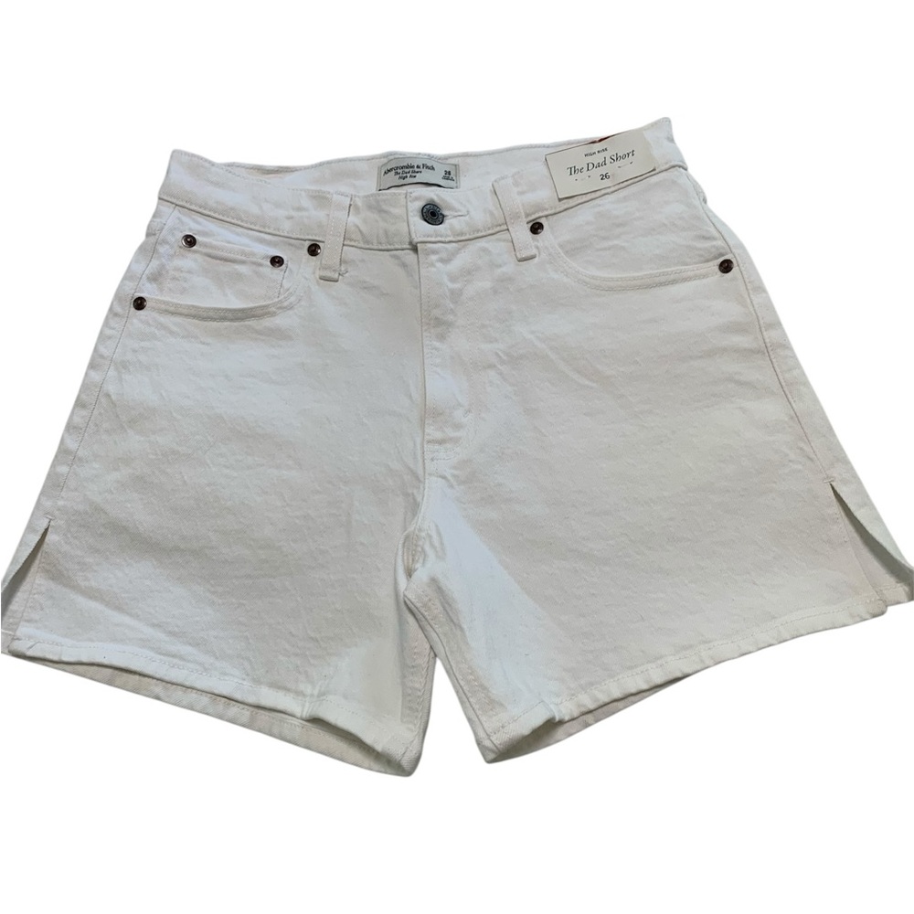 Abercrombie & Fitch Cream Jean Shorts